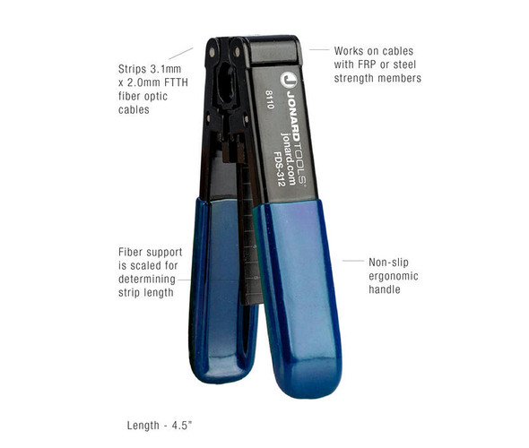 Jonard FDS-312 Fiber Drop Cable Stripper (3.1mm x 2.0mm) | American Cable Assemblies