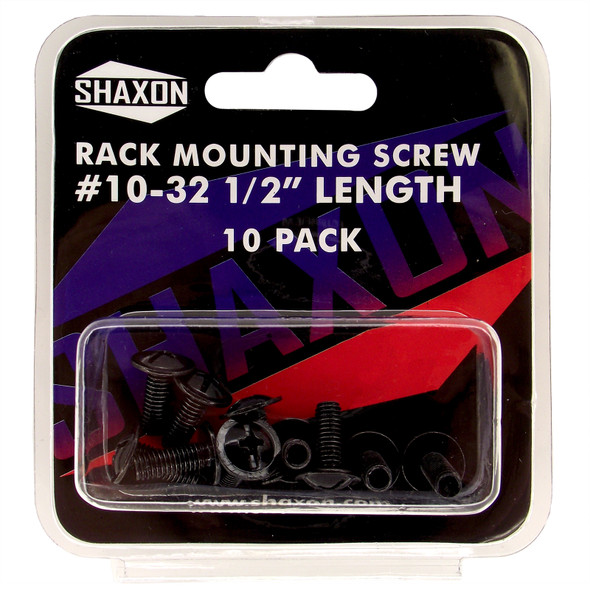 Shaxon SH-SHX-1032X12RMS-10B 10 Pk. Rack Mounting Screws 10-32 X 1/2″| American Cable Assemblies