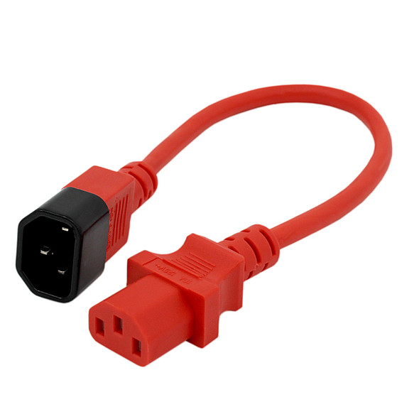 Shaxon SH-PEUL-18-250V-XXRD AC Extension Cord, C13-C14, 18AWG, 10AMP, 250V, SJT, UL, Red| American Cable Assemblies