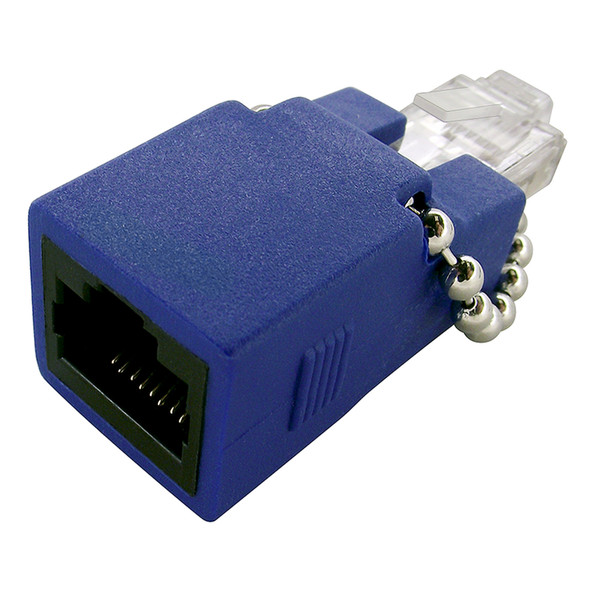 Shaxon SH-MAELCFM-NB-B CAT5e Ethernet Loopback Adapter RJ48C Jack & RJ45 Male, Dark Blue| American Cable Assemblies