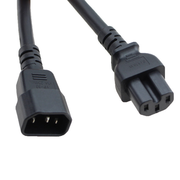 GLOBAL IEC C14 to C15 Cords: Multiple Colors + Lengths