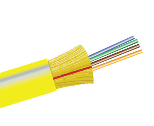 OCC, DX, Distribution Series, 4-Strand, 900um Tight Buffered, Indoor/Outdoor, Chemical Resistant OFNP Plenum Rated, OS2, 9/125, Singlemode, Yellow Jacket (Priced Per Foot) | American Cable Assemblies