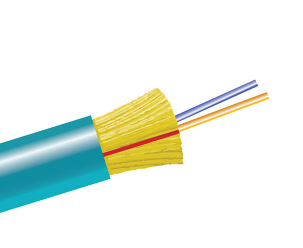 OCC, DX, Distribution Series, 2-Strand, 900um Tight Buffered, Indoor/Outdoor, OFNR Rated, OM4, 50/125, Multimode, Aqua Jacket (Priced Per Foot) | American Cable Assemblies