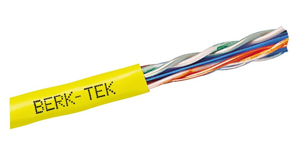 Berk-Tek 10032059 LANmark-350, Category 5e+, Plenum UTP Cable, Yellow, Reel
