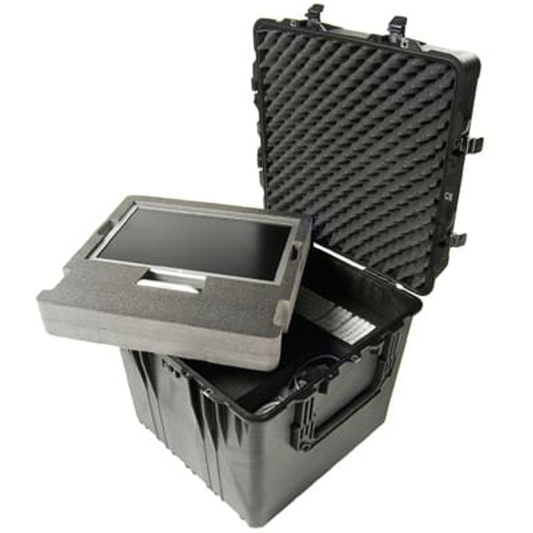 PL0370WF Cube Case, Water/Dust/Crush Proof, 3-Level Pick N Pluck Foam, Fold-Down Handle | American Cable Assemblies