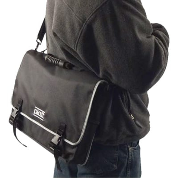 PL697 Technician's Messenger Bag; 18.25 x 13.75 x 3 in.; 1500D Polyester; Black | American Cable Assemblies