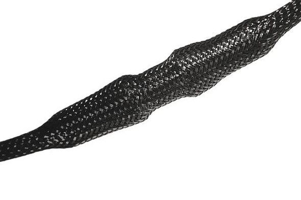 HellermannTyton 170-12500 Spiral Wraps, Sleeves, Tubing & Conduit Helagaine Braided Sleeving, 25 mm Dia., PET, BK, 164 ft/Reel | American Cable Assemblies
