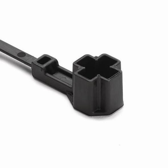 HellermannTyton 157-00327 Cable Tie Mounts Offset M8 Stud Mount Tie, 7.5" Tie, 25.5 mm Offset, 50lb Tensile Strength, PA66HIRHS, Black, 1 | American Cable Assemblies