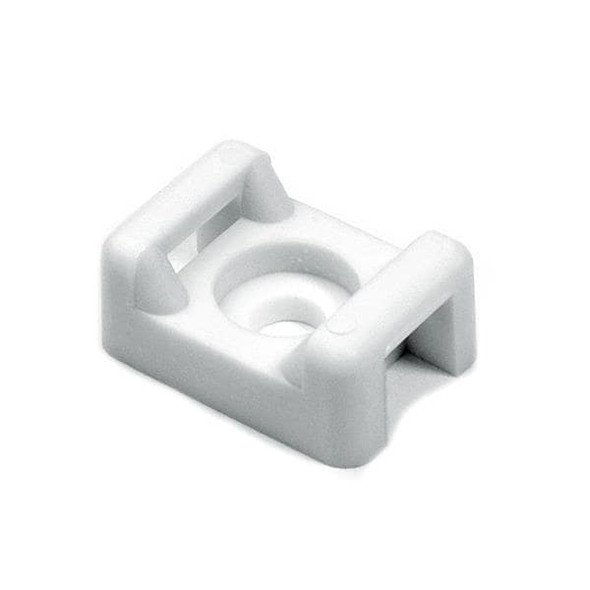 HellermannTyton CTM09M4 Cable Tie Mounts Cable Tie Anchor Mount, .58" x .37", .15" Hole Dia, .2" Max Tie Width, PA66, Natural, | American Cable Assemblies