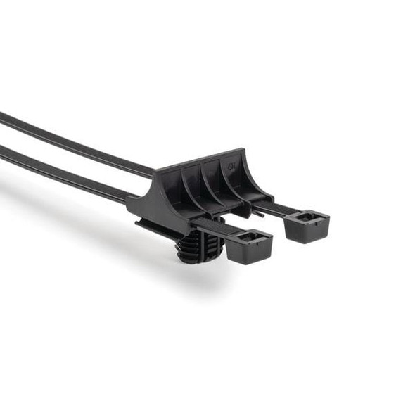 HellermannTyton 156-04007 Cable Tie Mounts 3-Pc Cable Tie/Fir Tree Mount, Unassembled Set, 15"L, 12x17mm Hole, PA66HIRHSUV, Black, | American Cable Assemblies