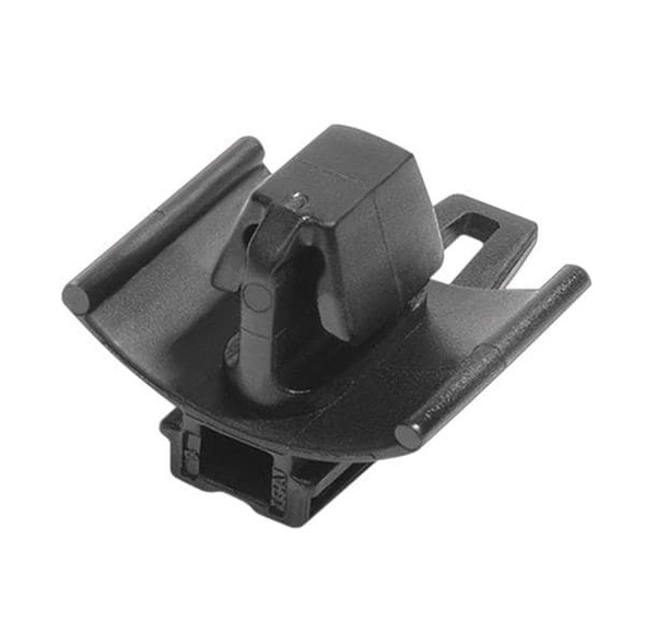 HellermannTyton 151-02076 Cable Mounting & Accessories Conn. Clip w/Arrowhead, 0.7-3.0mm Panel Thick., 6.5 x 13.0mm Hole Dia., PA66HIRHSUV, Black, 5000/box | American Cable Assemblies