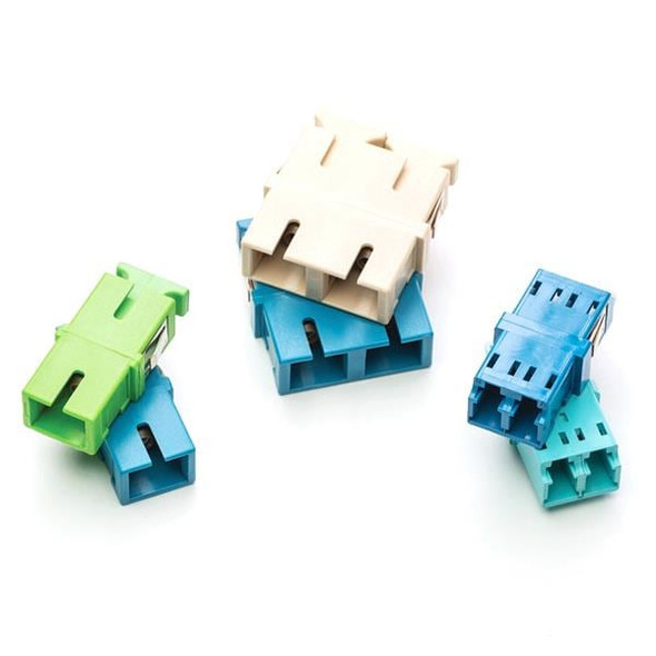 HellermannTyton FASCSM Fiber Optic Connectors Adapter, SC Simplex, SM, No Flange, Blue, 1/pkg | American Cable Assemblies