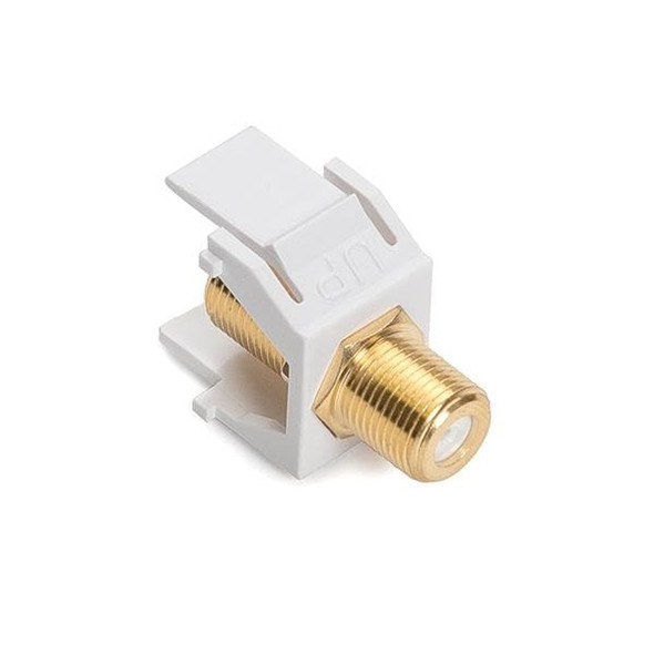 HellermannTyton FINSERT3G-W RF Connectors / Coaxial Connectors F Connector Module, 3GHz, White, 1/pkg | American Cable Assemblies