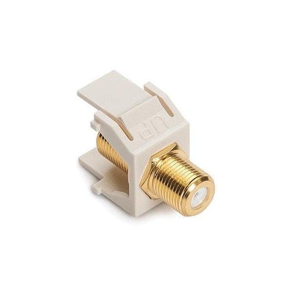 HellermannTyton FINSERT3G-FW RF Connectors / Coaxial Connectors F Connector Module, 3GHz, Office White, 1/pkg | American Cable Assemblies