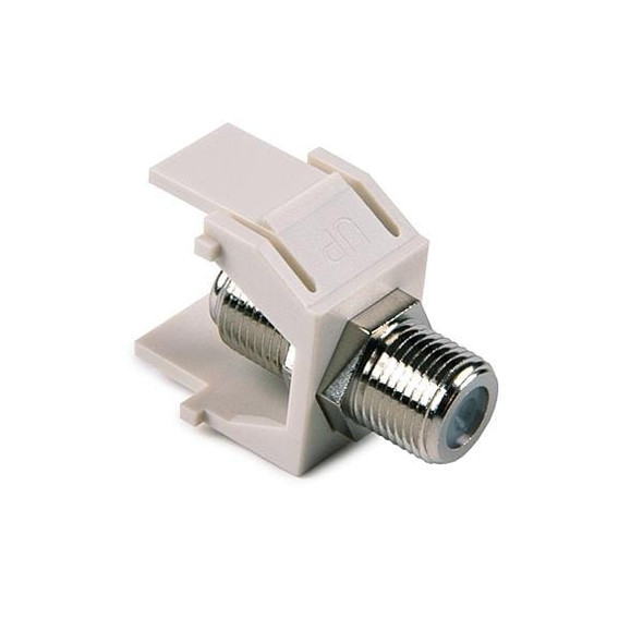 HellermannTyton FINSERT-FW RF Connectors / Coaxial Connectors F Connector Module, Office White, 1/pkg | American Cable Assemblies