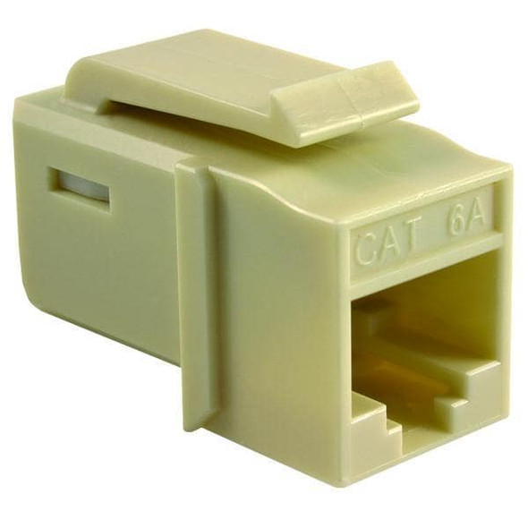 HellermannTyton GSTJ6AU-IV Modular Connectors / Ethernet Connectors GST Category 6A UTP Modular Keystone Jack, Plenum Rated, Ivory, 1/bag | American Cable Assemblies