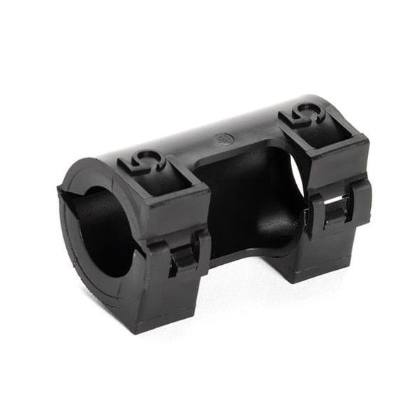HellermannTyton 167-00218 Conduit Fittings & Accessories Hinged Convoluted Tubing Breakout Fitting, L- 0.75" x R- 0.88", PP, Black, 600/pkg | American Cable Assemblies