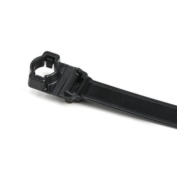 HellermannTyton 157-00286 Cable Tie Mounts Wide Strap Cable Tie with 10mm Stud Mount, 15.7" Long, .5" Wide, PA66HIRHSUV, Black, | American Cable Assemblies