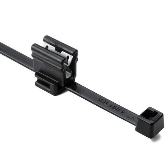 HellermannTyton 156-02228 Cable Tie Mounts 2-Piece Cable Tie & Edge Clip, 8.0" Long, EC4B, 13 mm Panel, 50lb, PA66HIRHSUV/PA66HIRHSUVR5, Bk, 100/pkg | American Cable Assemblies