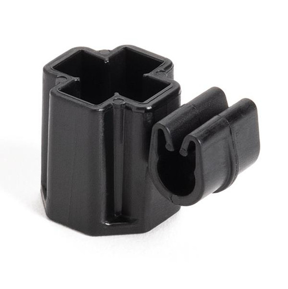 HellermannTyton 133-03179 Cable Mounting & Accessories Tube and Pipe Clip with 5mm/6mm Stud Mount, 4.7-5.1mm Diameter, PA66HIRHSUV, Black, 5000/carton | American Cable Assemblies