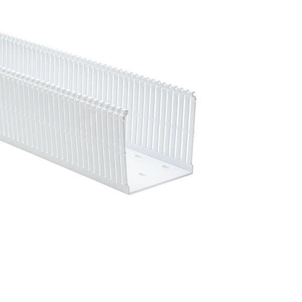 HellermannTyton 184-44001 Wire Ducting & Raceways High Density Slotted Wall Wiring Duct, 4" x 4", Adhesive, PVC, White, 120ft/Carton | American Cable Assemblies