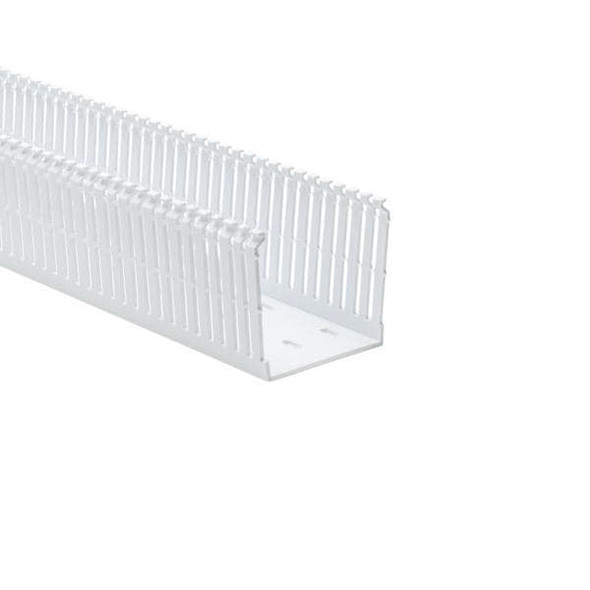 HellermannTyton 184-33001 Wire Ducting & Raceways High Density Slotted Wall Wiring Duct, 3" x 3", Adhesive, PVC, White, 120ft/Carton | American Cable Assemblies
