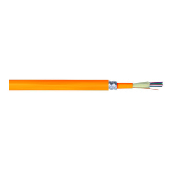 Remee REMEX331222JZIALR-1500 12 Fiber Tight-Buffered Multimode OM1 OFCP Plenum Distribution - Aluminum Armored Fiber Optic Cable - 1500' Spool - Orange | American Cable Assemblie