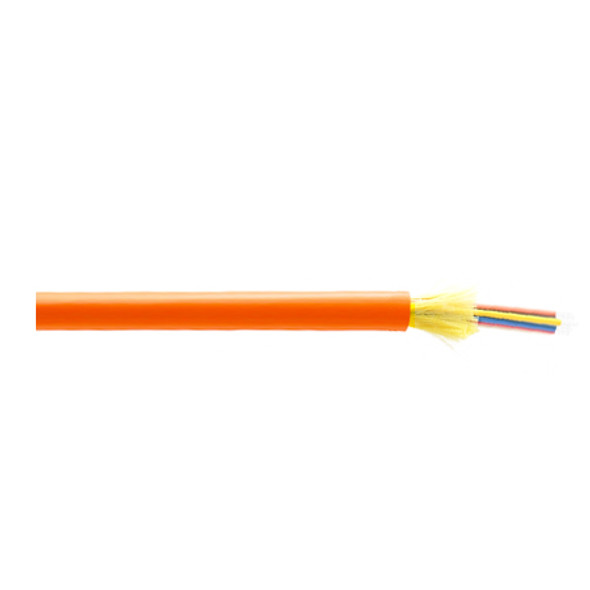 Remee 33-006-22J-RZNOOP-1250 6 Fiber Tight-Buffered Multimode OM1 OFNP Plenum Distribution Fiber Optic Cable - 1250' Spool - Orange | American Cable Assemblie