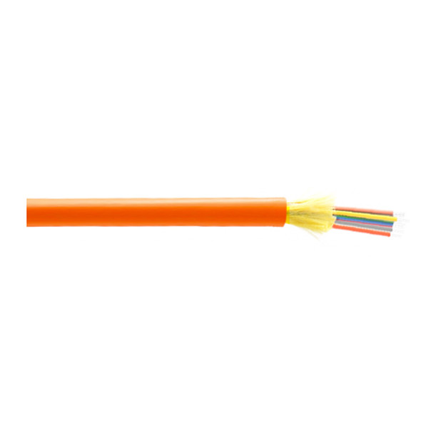 Remee 33-012-22J-RZNOOP-1250 12 Fiber Tight-Buffered Multimode OM1 OFNP Plenum Distribution Fiber Optic Cable - 1250' Spool - Orange | American Cable Assemblie