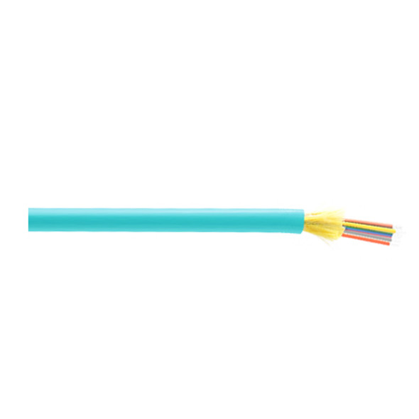 Remee 33-012-12V-RANOOP-2500 12 Fiber Tight-Buffered Multimode OM4 OFNP Plenum Distribution Fiber Optic Cable - 2500' Spool - Aqua | American Cable Assemblie