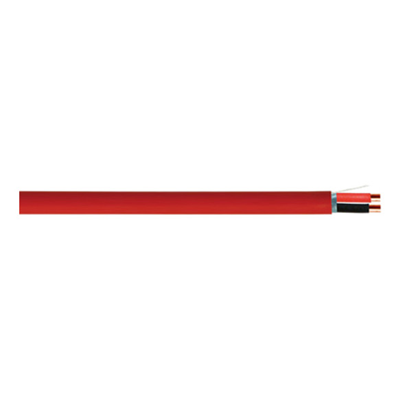 Remee 760181M1R 18 AWG 2 Conductors Shielded Solid Bare Copper FPLP Plenum Fire Alarm Cables - 1000' Reel - Red | American Cable Assemblie