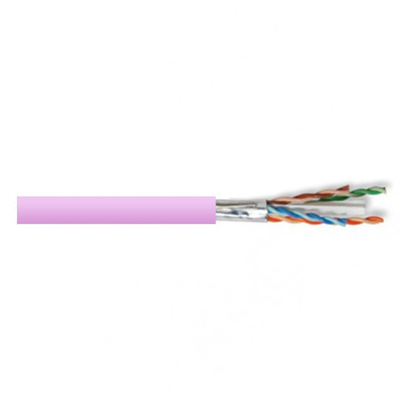 Remee 6UA234STPRM1P 23 AWG 4 Pair Shielded Twisted Pairs Copper CMR Cat6a Non-plenum Network Cable - 1000' Reel - Pink | American Cable Assemblie