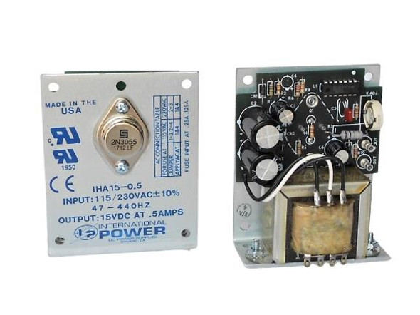 International Power IPIHA15-0.5 Linear Power Supplies +15V 0.5A PWR SPLY Made in the USA | American Cable Assemblies