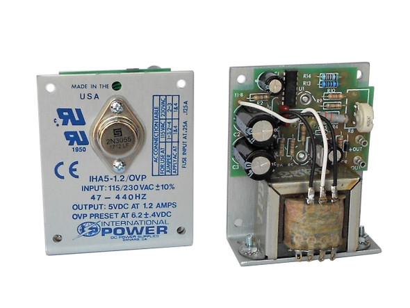 International Power IPIHA5-1.2/OVP Linear Power Supplies +5V 1.2A PWR SPLY Made in the USA | American Cable Assemblies