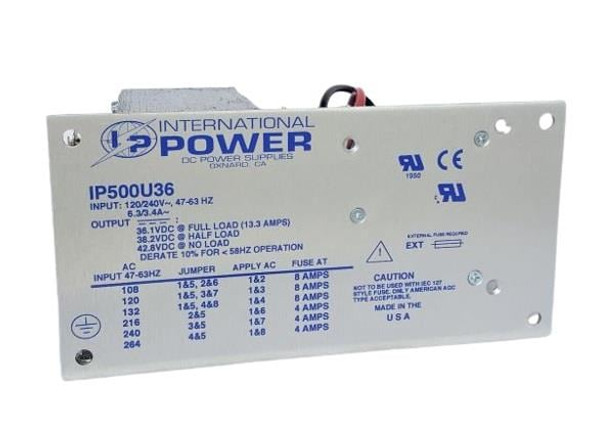 International Power IPIP500U36 Linear Power Supplies 36V13.3A UNREG PWRSU Made in the USA | American Cable Assemblies