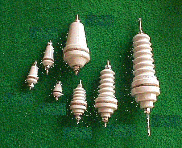 Daburn 10-76 Series Porcelain Feed-Thru Insulators | American Cable Assemblies
From left to right: 10-78 10-125 10-58 10-234 10-79 10-76 10-52