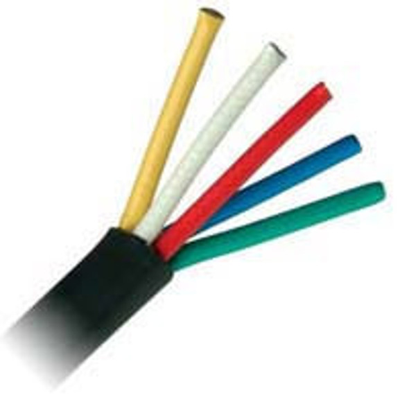 Commodity Cables RGB5RB - RGB Component Cable, 5 Conductor, RG59, Foil w/95% TC Shield, PVC, Wooden Reel, 250' | American Cable Assemblies