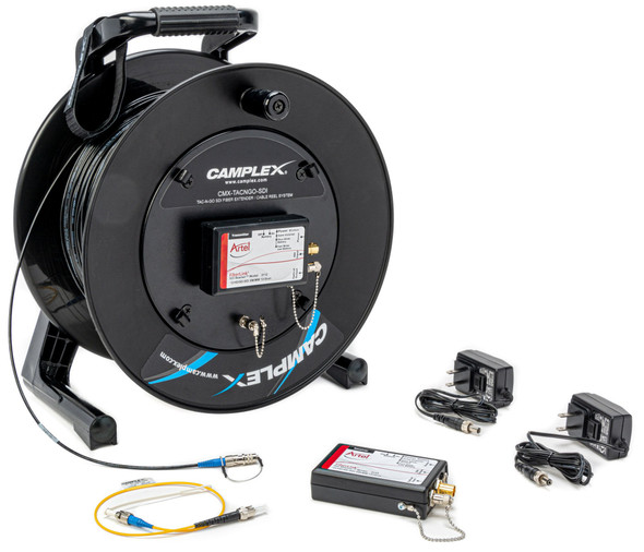 Camplex CMX-TACNGO-SDI 3G SDI Fiber Optic Converter / Extender & Tactical Cable Reel System - 1000 Foot | American Cable Assemblies