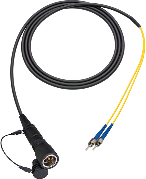 Camplex HF-PUWST-BO-006 LEMO PUW to Dual ST In-Line Fiber Optic Breakout Cable - 6 Foot | American Cable Assemblies