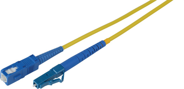 Camplex SMS9-LC-SC-001 Premium Bend Tolerant Fiber Patch Cable Single Mode Simplex LC to SC - Yellow - 1 Meter | American Cable Assemblies