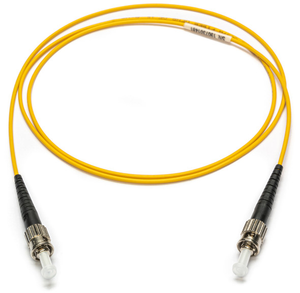 Camplex SMXS9-ST-ST-001 Premium Bend Tolerant Armored Fiber Patch Cable Single Mode Simplex ST to ST - Yellow - 1 Meter | American Cable Assemblies