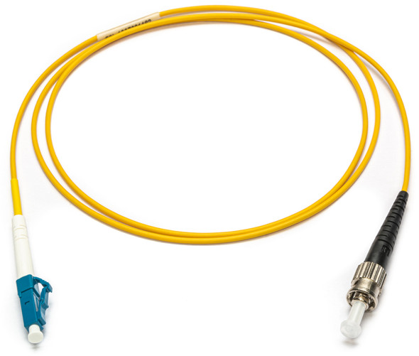 Camplex SMXS9-ST-LC-001 Premium Bend Tolerant Armored Fiber Patch Cable Single Mode Simplex ST to LC - Yellow - 1 Meter | American Cable Assemblies