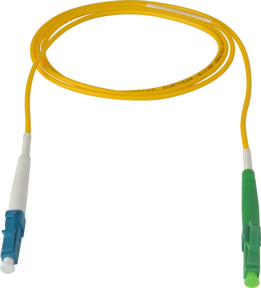 Camplex SMS9-ALC-LC APC LC to UPC LC Bend Tolerant Single Mode Simplex Fiber Adapter Cable - Yellow