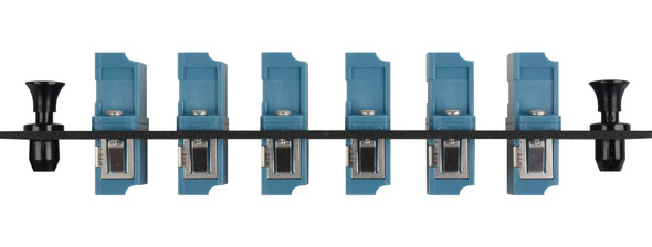 Camplex CMX-MP12LCDP 6-Port LC Duplex Single Mode Fiber Adapter Plate Module with Ceramic Connectors- Blue