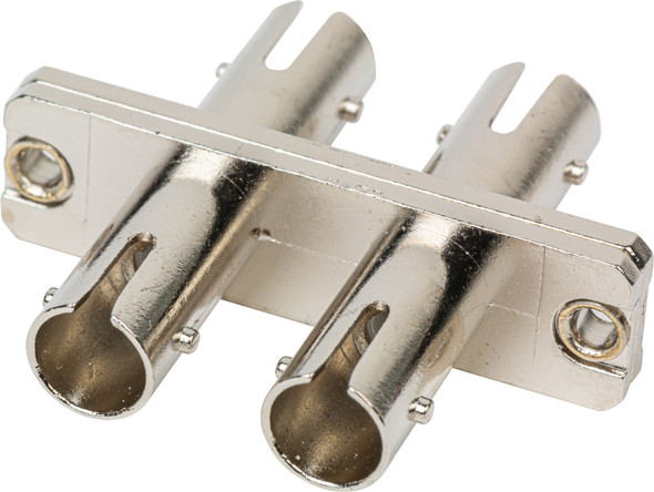 ST to ST Fiber Optic Coupler Single Mode Duplex - Metal with Zirconia Sleeve | American Cable Assemblies