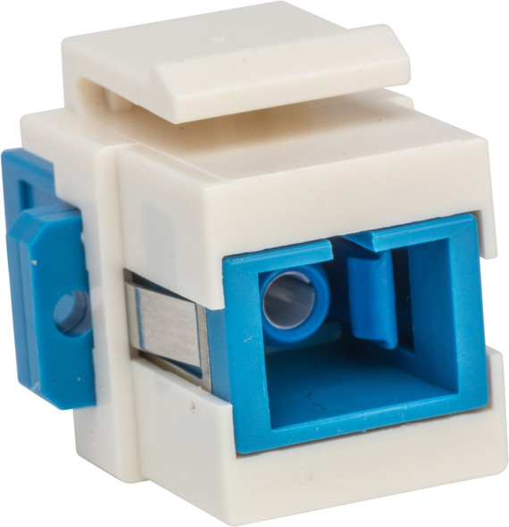 Camplex CMX-KP-3003 Keystone Coupler - Fiber Optic SC to SC Simplex Single Mode-Blue and White | American Cable Assemblies