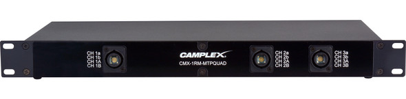 Camplex CMX-1RM-MTPQUAD opticalCON MTP NO12FDW-A to (3) SM QUAD NO4FDW-A Rack Mount | American Cable Assemblies