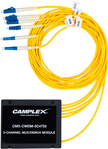 Camplex CMX-CWDM-5C4753 5 Channel CWDM Multiplexer/Demultiplexer with LC Fiber Pigtails - 3 Foot