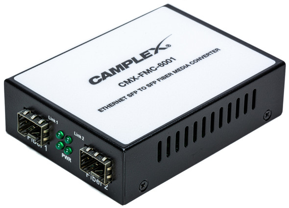 Camplex CMX-FMC-6001 Fiber Media Converter Ethernet SFP to SFP | American Cable Assemblies
