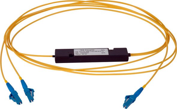 Camplex CMX-SM1X2LC-001 Single Mode LC Fiber Optic 1x2 Splitter Cable - 1 Foot | American Cable Assemblies